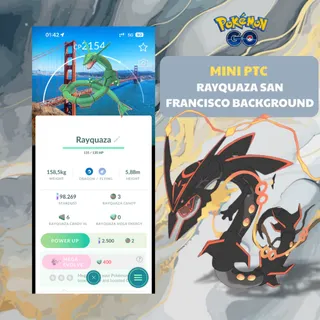 Shiny Rayquaza San Francisco Background ✨ Mini PTC Account ✨ - Instant Delivery