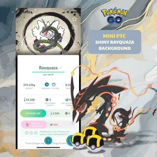 ✨ Mini PTC Account: Shiny Rayquaza with Background ✨ - Instant Delivery