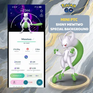 Shiny Mewtwo Special Background ✨ GoFest 2026 ✨ Mini PTC Account ✨ - Instant Delivery
