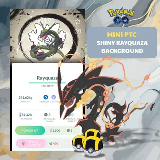 Shiny Rayquaza Background ✨ GoFest 2026 ✨ Mini PTC Account ✨ - Instant Delivery