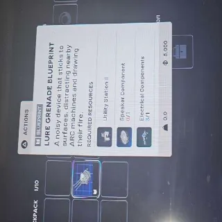 Lure Grenade Blueprint