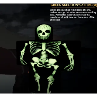green skeletons attire