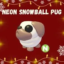 Neon Snowball Pug
