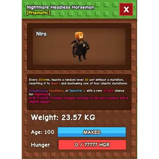 NIGHTMARE HEADLESS HORSEMAN 23KG