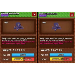 2x HUGE MIMIC OCTOPUS 60KG