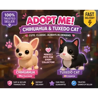 16x CHIHUAHUA & 16x Tuxedo Cat
