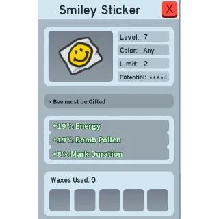 Smiley sticker beequip (BSS)