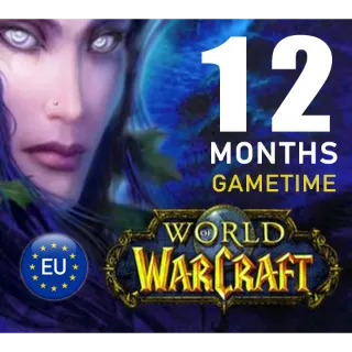 WoW - World of Warcraft - EU - 12 Months Game Time