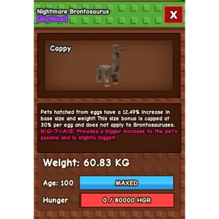 60kg nightmare brontosaurus 