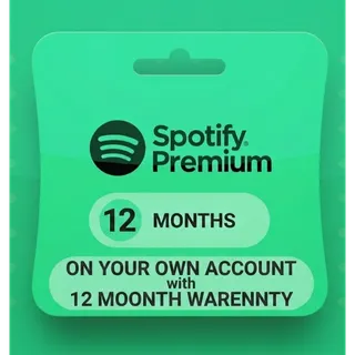 Spotify 12 Months On Your Own Email With 12 Month Warenty 