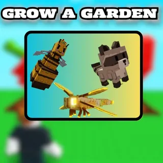 Raccoon + Dragonfly + Queen Bee |  Grow A Garden
