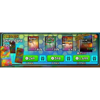 Plants Vs Brainrots > Shiny Card Pack x10 [1699R] 