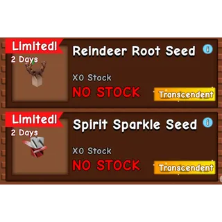 Grow a Garden > Spirit Sparkle Seed + Reindeer Root Seed