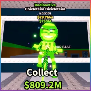Chicleteirina Bicicleteirina - Radioactive - 29.7m/s | Steal A Brainrot 