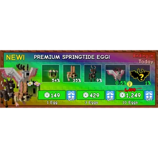 Grow A Garden > Premium Springtide Egg x10 [1249R]