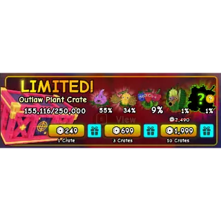 Plants Vs Brainrots > Outlaw Crate [249R]