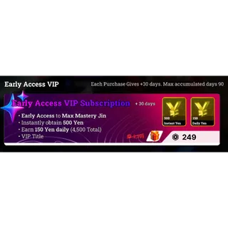 Racket Rivals >  Early Access VIP Subscription [249R] 