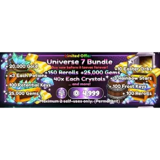 Anime Reborn > Universe 7 Bundle [4999R] 