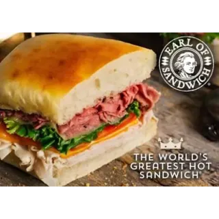 $25 Earl of Sandwich e-Gift Card for Sale (No Expiration Date and No Fee Apply)