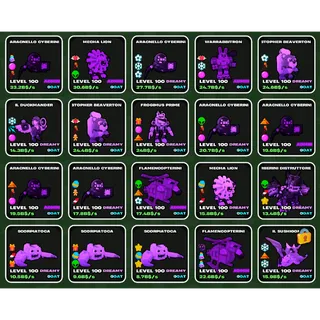 Fruits vs Brainrots bundle - 20 Rots 3 traits - ALL max level 