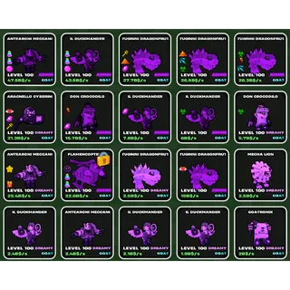 Fruits vs Brainrots - 20 BRAINROTS - ALL LEVEL 100