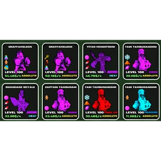 Fruits vs Brainrots bundle - Rots & Fruit - ALL max level 