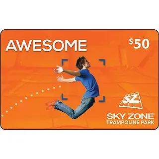 $50.00 USD skyzone giftcard