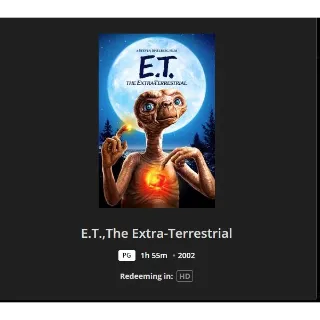 E.T. the Extra-Terrestrial  HD/MA