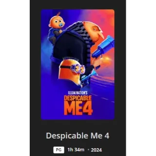 Despicable Me 4 4k/MA 