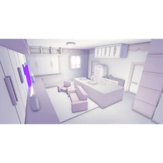 Cutecore adopt me tiny house build in soft pink and whites 