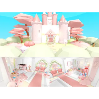 Adopt me pink catle house glitch build 