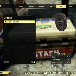200 Mr. Fuzzy Tokens