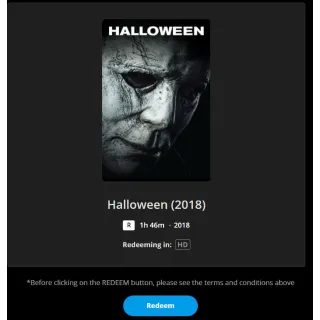 Hallween 2018 (HDX MA US Code) (Instant) (shows 4K in iTunes)