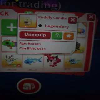 Neon R Cuddly Candle