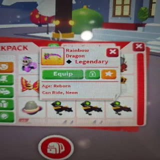 Neon R Rainbow Dragon