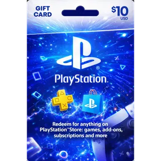 $10.00 USD PlayStation Store