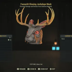 glowing jackalope mask