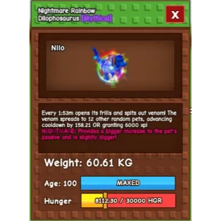 RAINBOW HATCH NM DILO 60KG