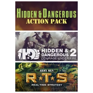 Hidden & Dangerous: Action Pack & Hidden & Dangerous 2: Courage Under Fire & Army Men RTS 3 Games in 1