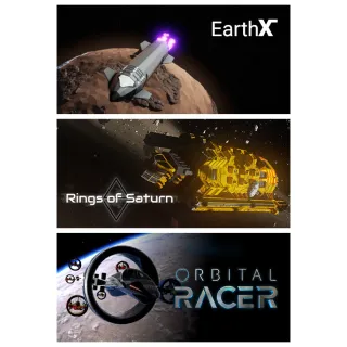 3 Space Steam Games: EarthX, Rings of Saturn, Orbital Racer:  (Instant Delivery)