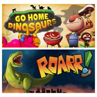 2 Dinosaur Games Go Home Dinosaurs!, Roarr! Jurassic Edition (Instant Delivery)