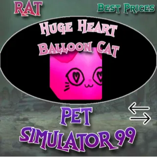 Huge Heart Balloon Cat Ps99