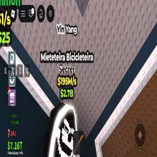 Yin Yang Mieteteira Bicicleteira 195M/s - Steal a Brainrot