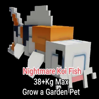 Nightmare Koi Fish 38+Kg Max - Grow a Garden Pet
