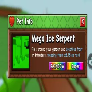 Mega Rainbow Ice Serpent - Grow a Garden 2 | SUPER RARE 💪🌈