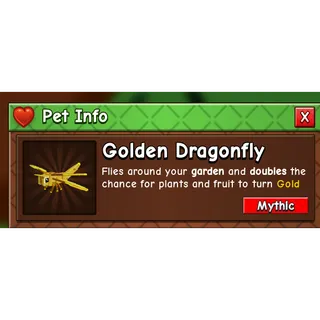 Golden Dragonfly - Grow a Garden 2