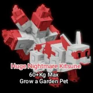 Huge Nightmare Kitsune 60+Kg Max - Grow a Garden Pet