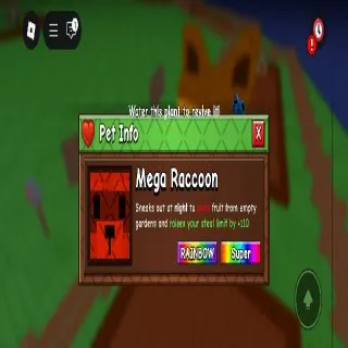 Mega Rainbow Raccoon ( SUPER RARE!! 🦝🌈 )