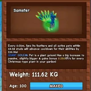 Colossal Giant Golem Peacock