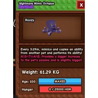 2X NIGHTMARE MIMIC OCTOPUS 60kg plus 